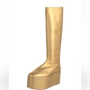Nearly new Gold platform boots by Molly Goddard size 39 (us9)